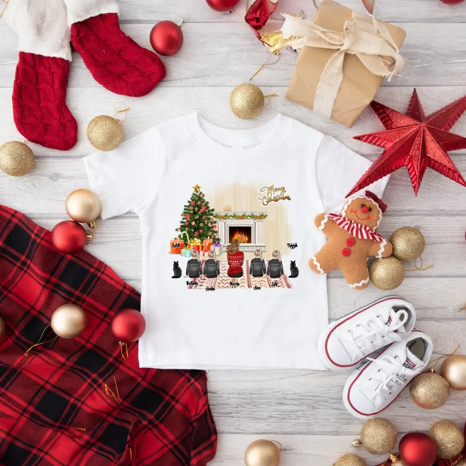 Tričká s potlačou - mamička + max 1-4 detí + max 1-2 domáci miláčikovia - Vianoce #27