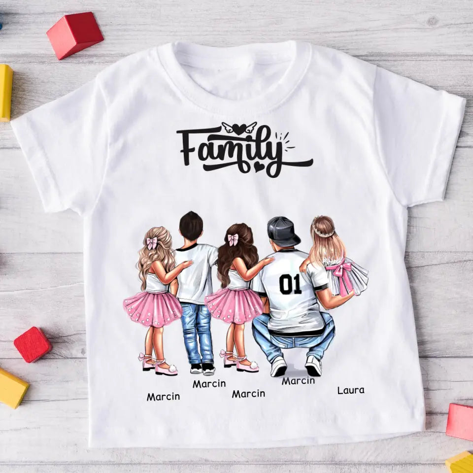 Tričká s potlačou pre otca + 1-4 deti #15