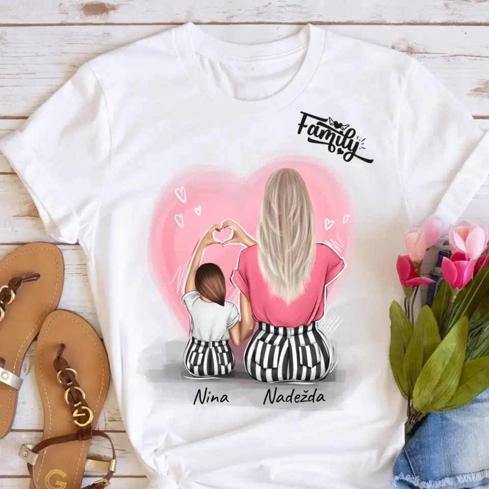 Tričká s potlačou -  mama s dcérou #9
