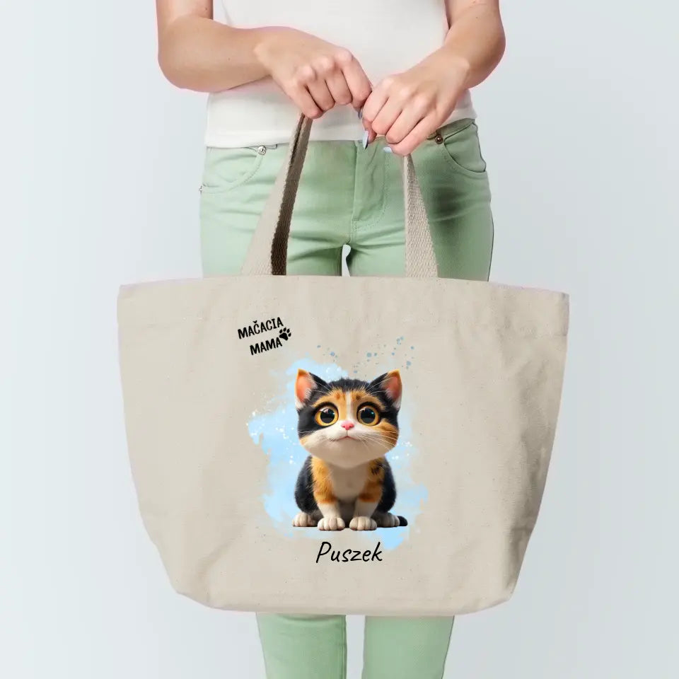 Personalizovaná nákupná taška - Mačacia mama / Mačací otec #5712
