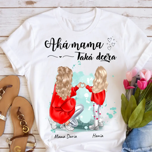 Tričká s potlačou - mama s dcérou #121