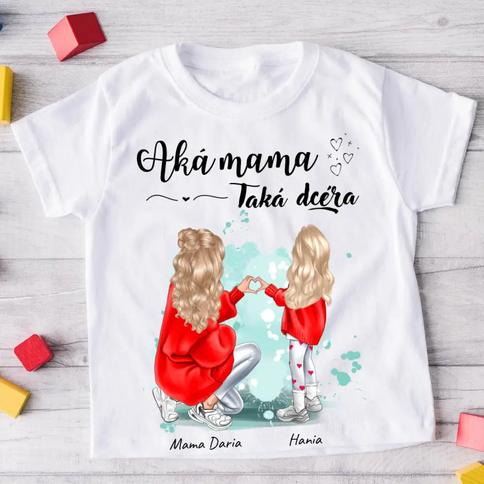 Tričká s potlačou - mama s dcérou #121