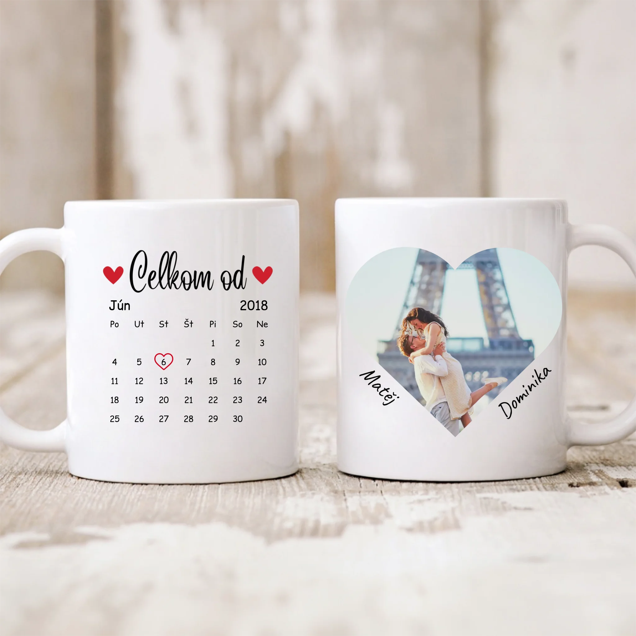 Hrnček pre páry s fotografiou - Personalizované - darček na Valentína #2411