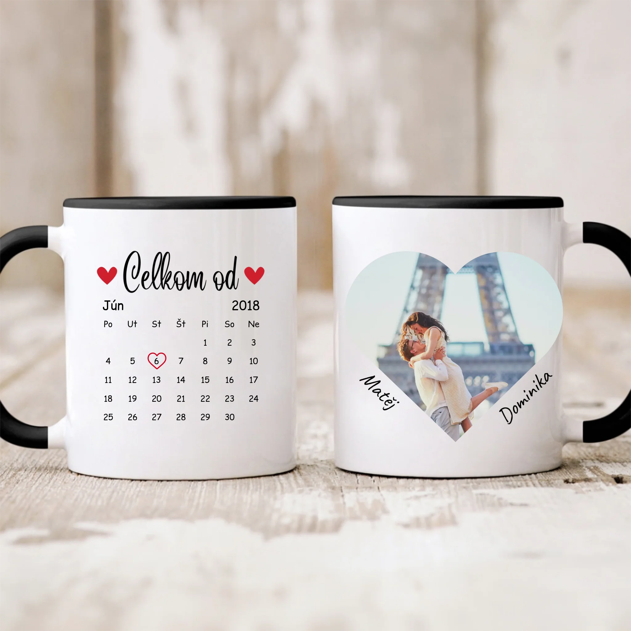 Hrnček pre páry s fotografiou - Personalizované - darček na Valentína #2411