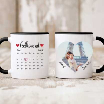 Hrnček pre páry s fotografiou - Personalizované - darček na Valentína #2411
