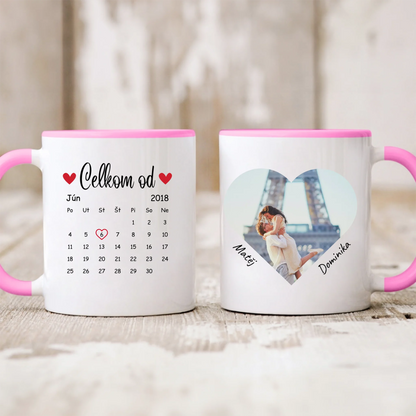 Hrnček pre páry s fotografiou - Personalizované - darček na Valentína #2411
