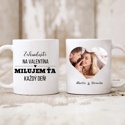 Hrnček pre páry s fotografiou - Personalizované - darček na Valentína #2042