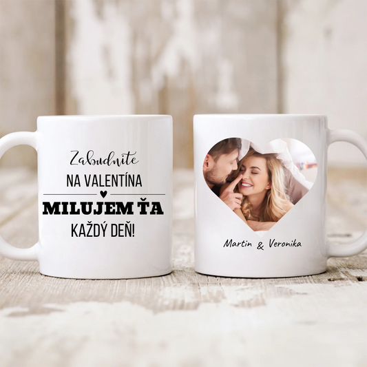 Hrnček pre páry s fotografiou - Personalizované - darček na Valentína #2042