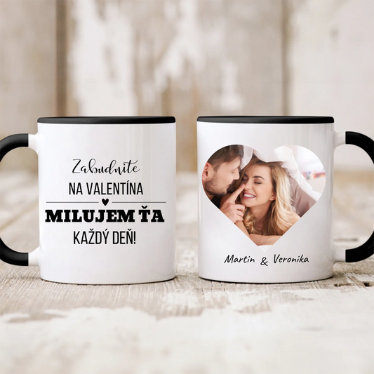 Hrnček pre páry s fotografiou - Personalizované - darček na Valentína #2042