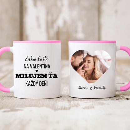 Hrnček pre páry s fotografiou - Personalizované - darček na Valentína #2042