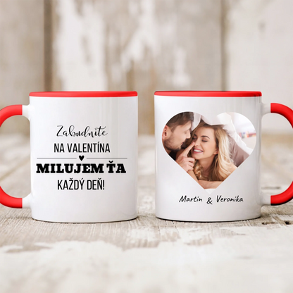 Hrnček pre páry s fotografiou - Personalizované - darček na Valentína #2042