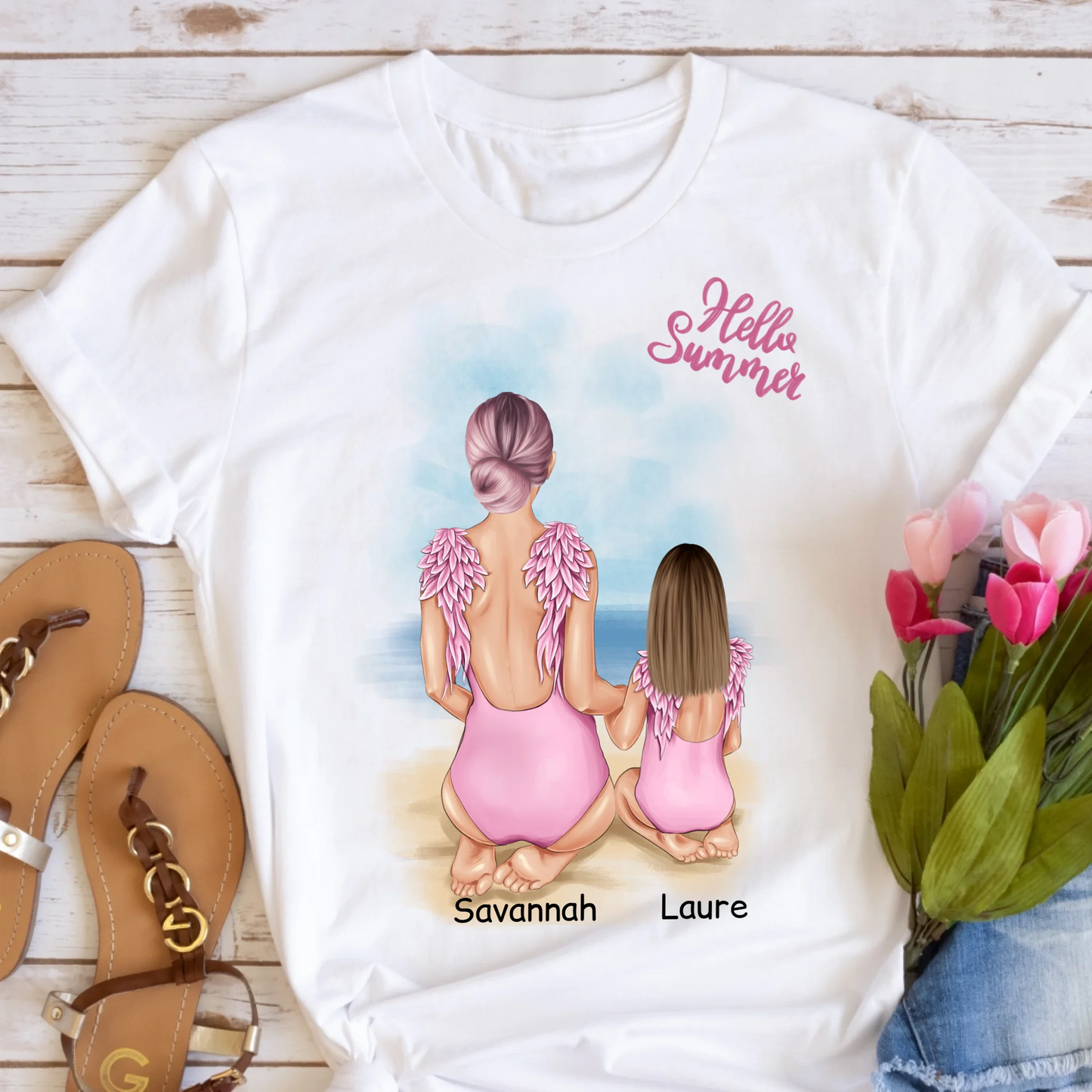 Tričká s potlačou - mama s dcérou #19