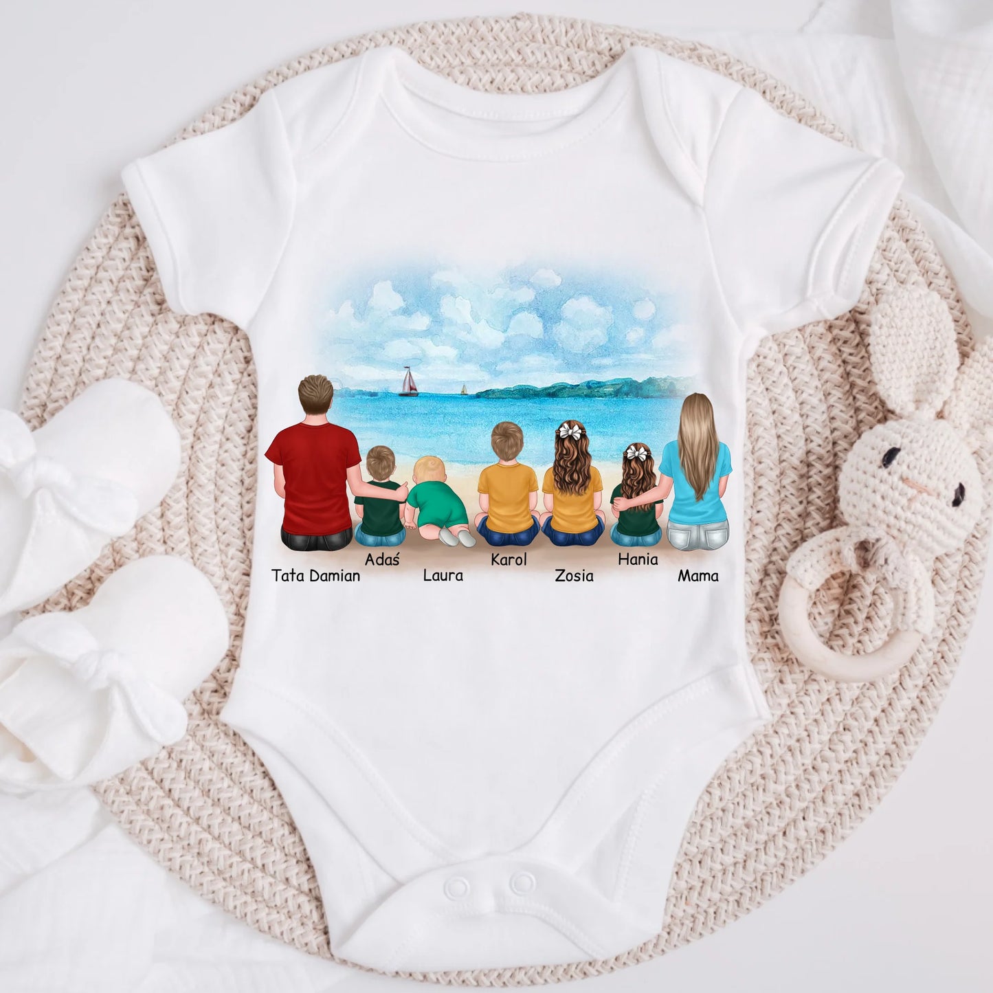 Tričko s potlačou - mama + otec + max. 5 detí #92