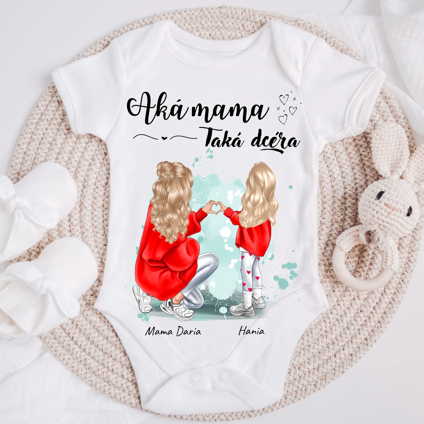 Tričká s potlačou - mama s dcérou #121