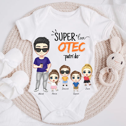 Tričko s motívom otca a 1-4 detí - Personalizované (rodinné) #15122