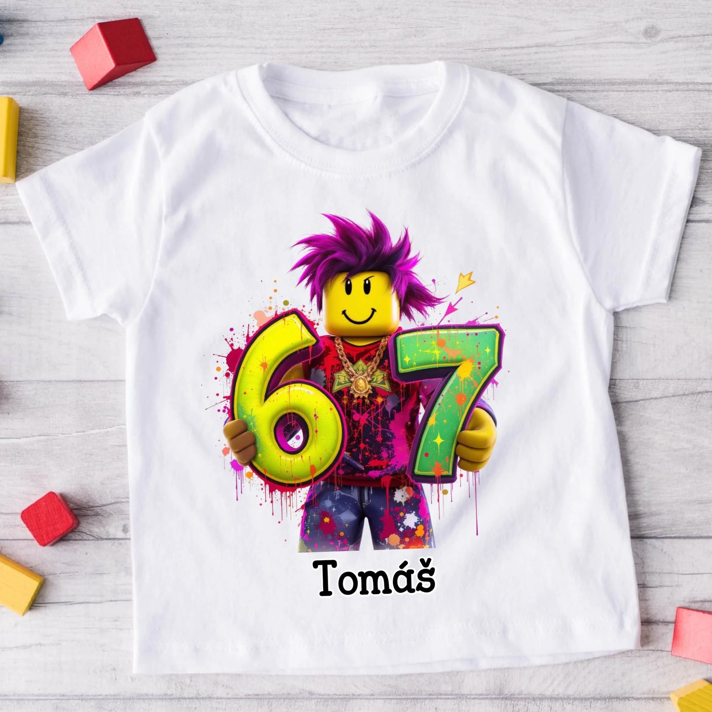 Detské tričko - 67 - six seven - Darček na Vianoce #0042