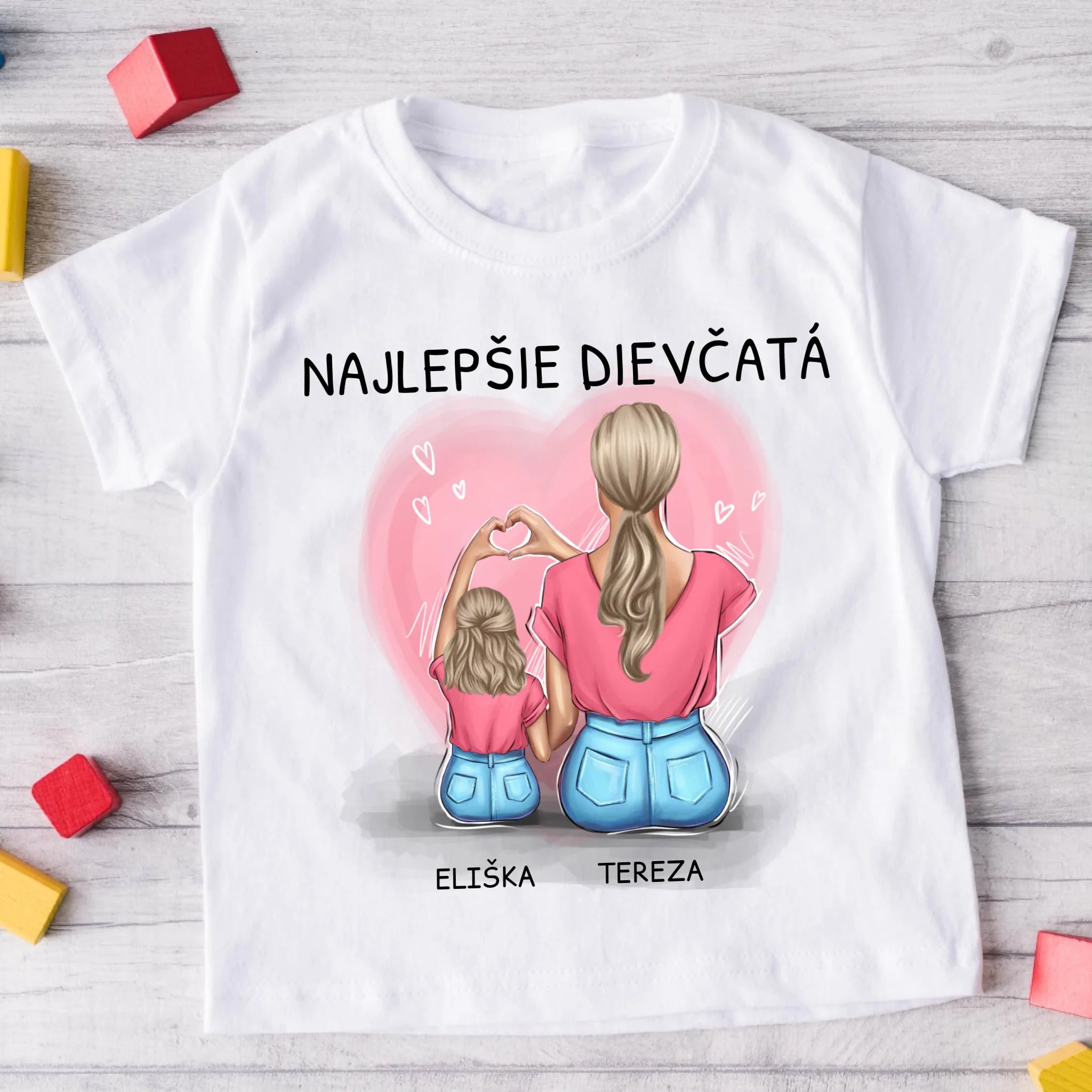 TRIČKO PRE MAMU A DCÉRU – NAJLEPŠIE DIEVČATÁ – DARČEK NA DEŇ ŽIEN #1248