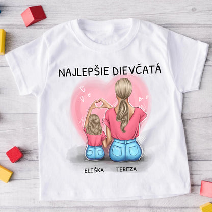TRIČKO PRE MAMU A DCÉRU – NAJLEPŠIE DIEVČATÁ – DARČEK NA DEŇ ŽIEN #1248