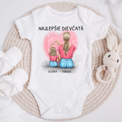 TRIČKO PRE MAMU A DCÉRU – NAJLEPŠIE DIEVČATÁ – DARČEK NA DEŇ ŽIEN #1248