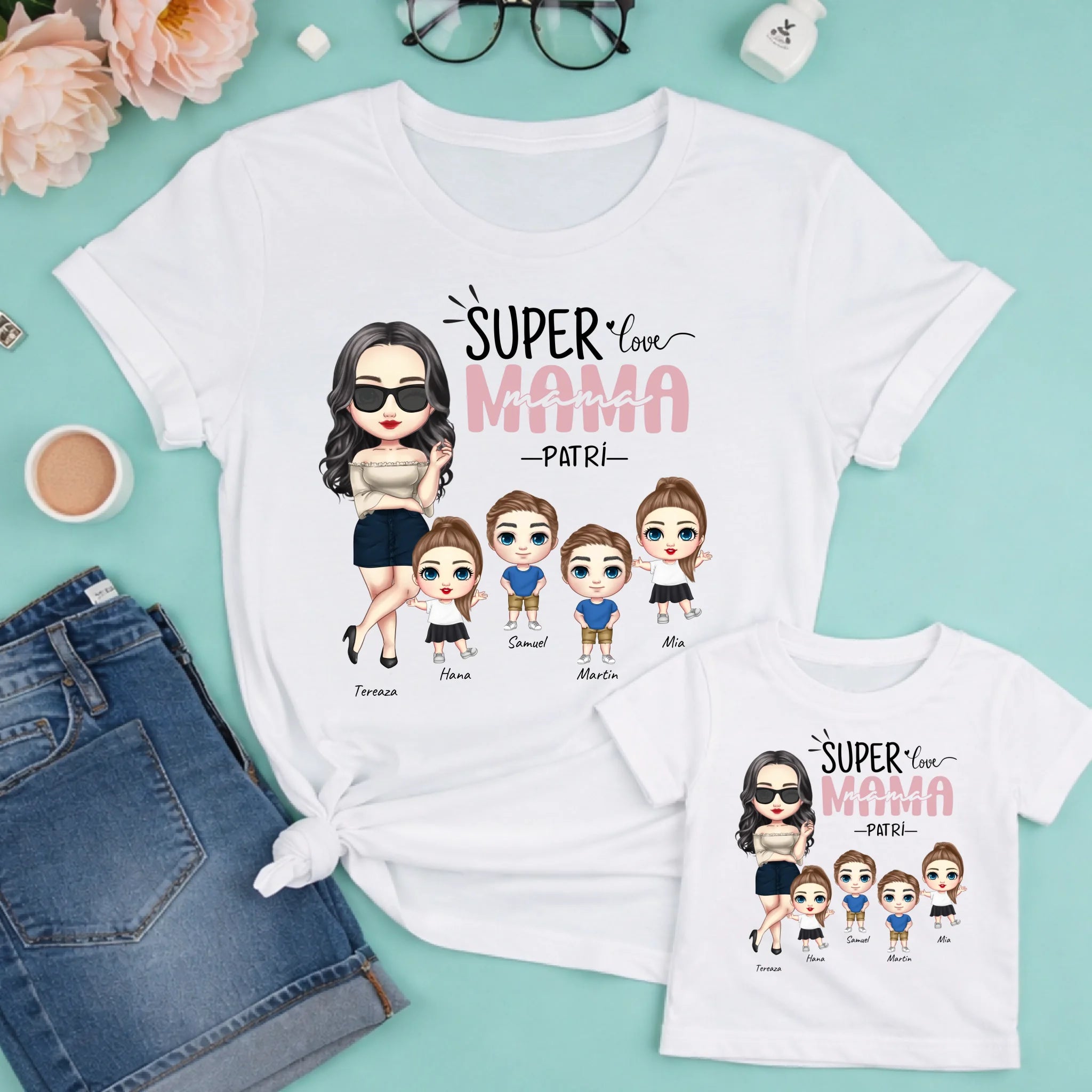 damska + dziecko biała