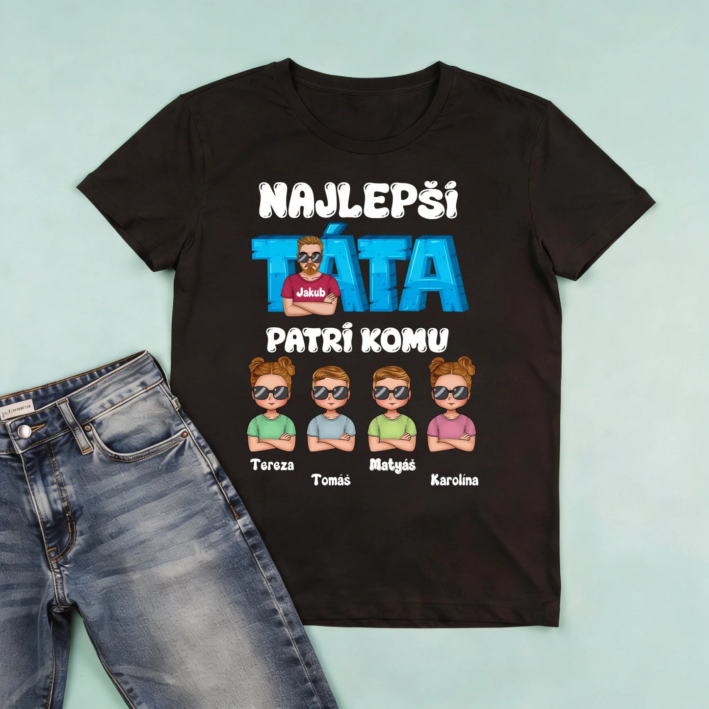 męska czarna koszulka przód