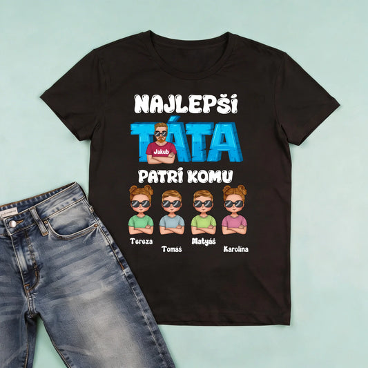 męska czarna koszulka przód