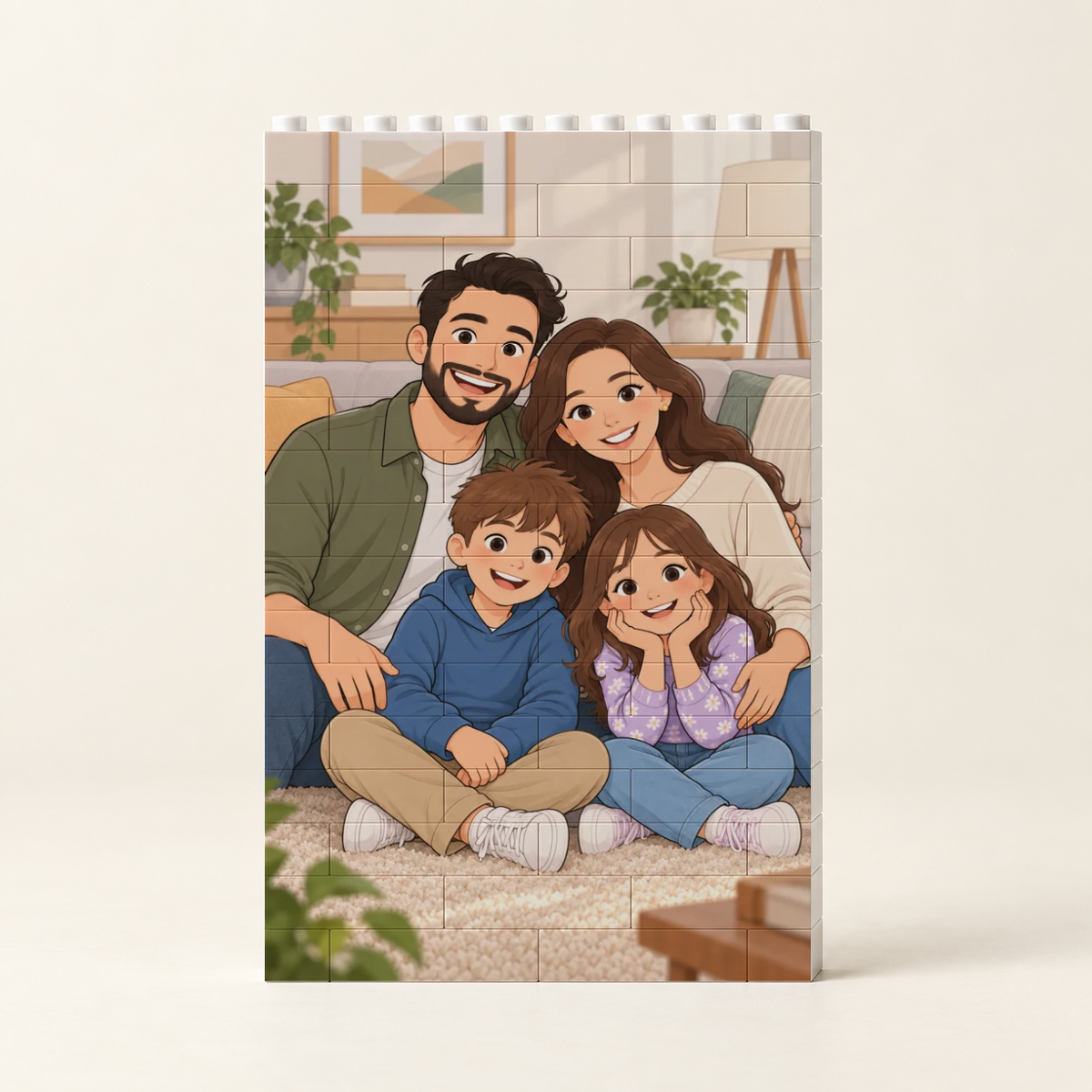 Personalizované kocky s fotografiou rodiny #90072 – Na výšku